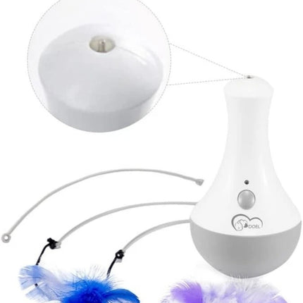 Interactive Cat Feather Toy – Automatic Kitten Teaser for Indoor Play