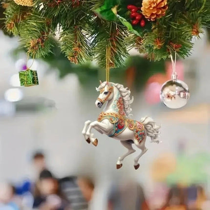 Christmas Tree Hanging Ornament, Acrylic Xmas Pendant for Tree Decorations