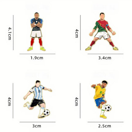 4PCS 2026 World Cup Football Star Pin Badge – Fan Backpack Accessory