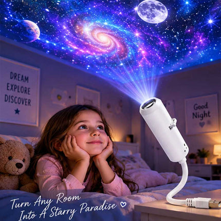 5D Galaxy Projector 24-in-1 USB Starry Sky Night Light 24 Films 360°