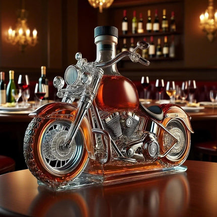 Vintage Wine Decanter Motorcycle Glass Whisky Liquor Bottle