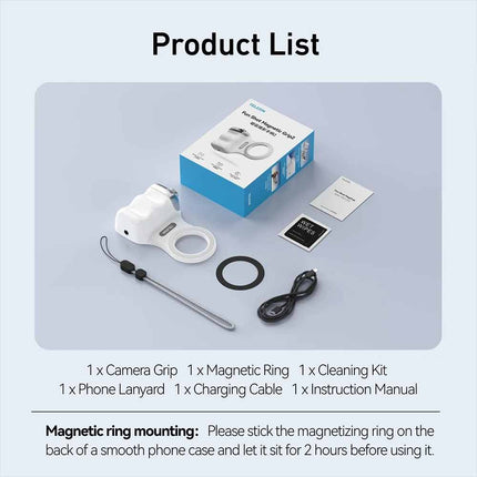 Magnetic Phone Camera Grip with Remote Handle & Phone Holder