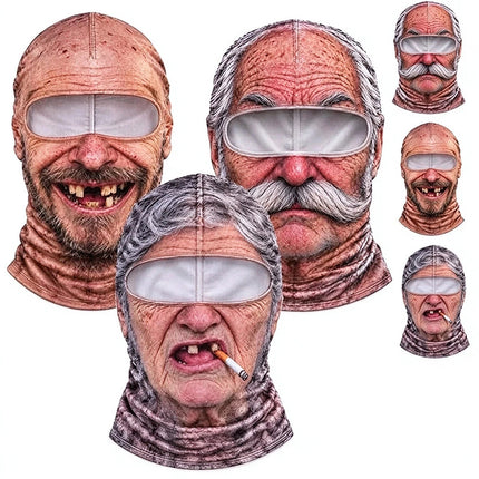 3D Funny Face Ski Mask Balaclava for Motorcycle Cycling Winter Cover