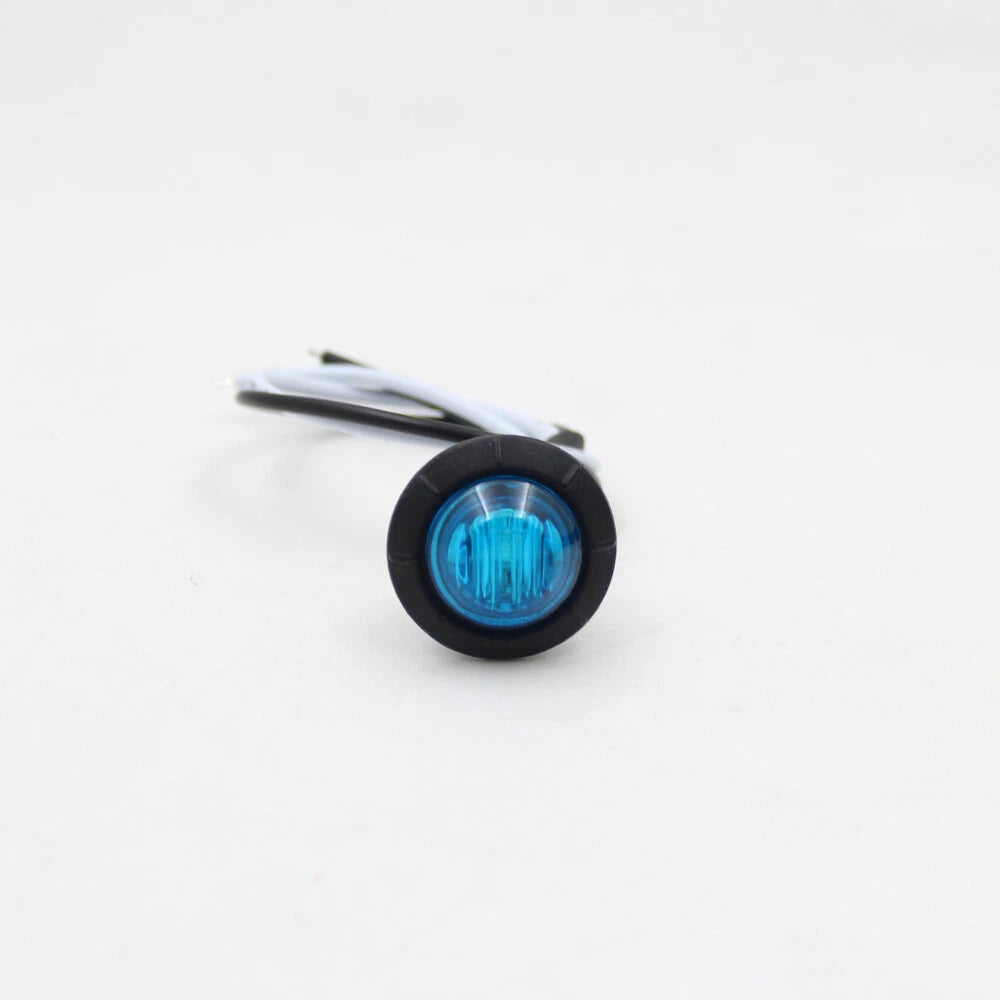 10X Blue Round LED Courtesy Lights for Marine Boat Cabin, Deck, and Walkway