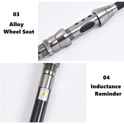 Carbon Fiber Telescopic Fishing Rod Portable Travel Spinning Pole Sea & Freshwater
