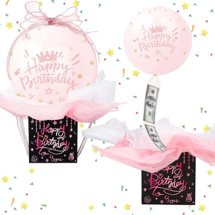 Fun Pull Money Balloon Box – Birthday Surprise Gift Set