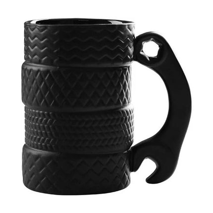 Novelty Tyre Coffee Mug 500ml for Car Enthusiast Mechanic & Motorsport Fan