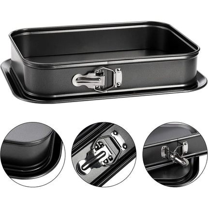 28CM Rectangular Non-Stick Springform Cake Tin Baking Tray