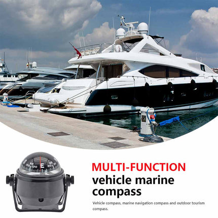 Marine Compass with Mount for Sail Ship Boat Car & Outdoor Navigation