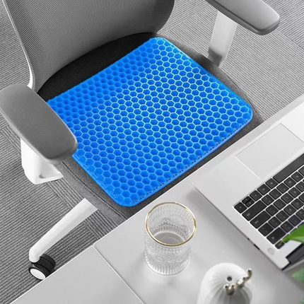 Extra-Thick Orthopedic Gel Seat Cushion for Office & Car