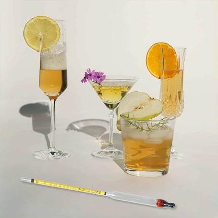 Triple Scale Alcohol Hydrometer & Test Jar for Home Brew Wine