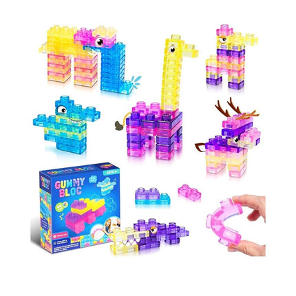 40Pcs Soft Sensory Building Blocks Jelly Blox Mega Pack Educational STEM Toy for Kids