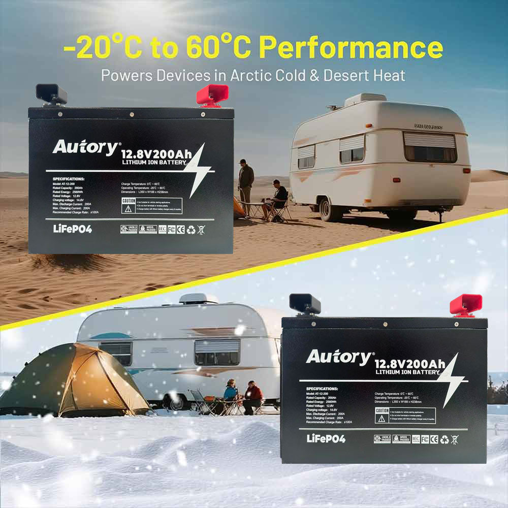 12.8V 200Ah LiFePO4 Battery with Metal Case | for RV, Solar, Marine