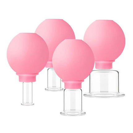4PCS Facial Cupping Set – Glass Massage Tool for Revitalized Skin