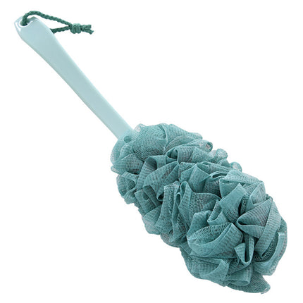 Long Handle Bath Brush with Soft Mesh Sponge & Body Puff