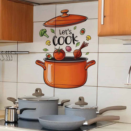 Cartoon Kitchen Wall Sticker Removable Self-Adhesive Vinyl Decor