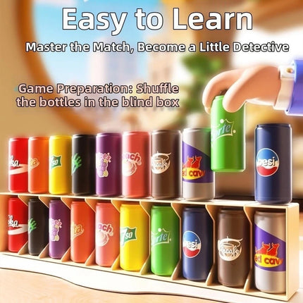 2-Player Duel Board Game: Drink Matching & Bottle Color Guess, 20PCS