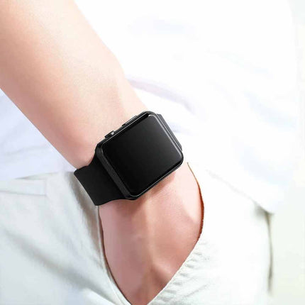 LED Digital Screen Sport Watch Men Women Unisex Kids Black