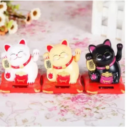 Solar powered Wealth Cat Cute Wealthy Car Home Decor