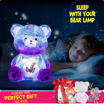 Paint Your Own Bear Lamp Arts & Crafts Painting Kit for Kids DIY