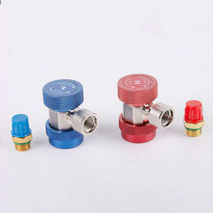 2PCS R134a Car AC Repair Kit, High/Low Pressure Quick Connect Couplers