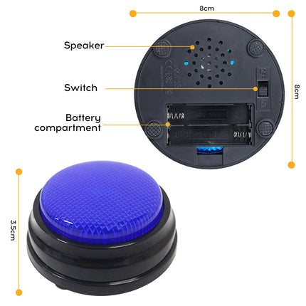 4X Recordable Talking Button Set for Dog Training & Communication