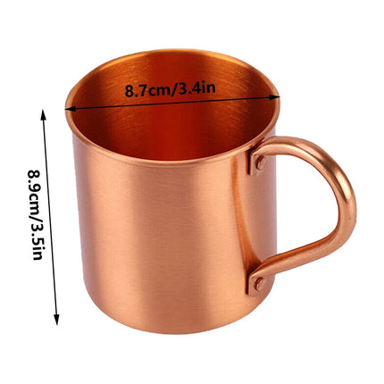 450ML Pure Copper Mug for Mule, Coffee, Beer, Cocktail – Camping Gold