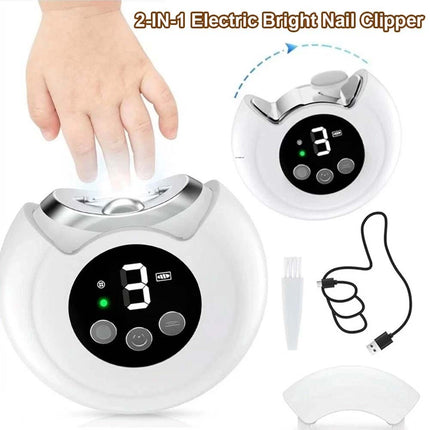 Rechargeable Electric Nail Clipper & File Safe Automatic Trimmer Cutter