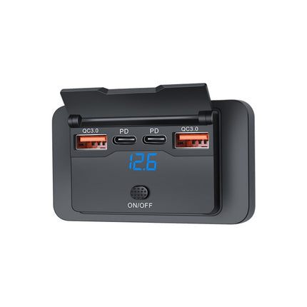 Car PD USB Charger Socket 12V-24V Type C Fast Charge Outlet Panel