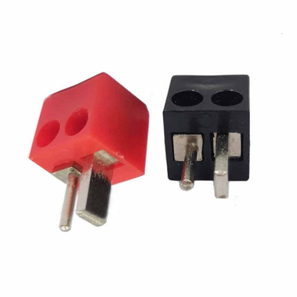 2PCS 2-Pin DIN Hi-Fi Speaker Plug Set with Screw Connections Red & Black