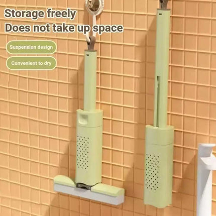Foldable Hand-Wash Mini Mop, Portable Self-Wringing Small Mop for Kitchen