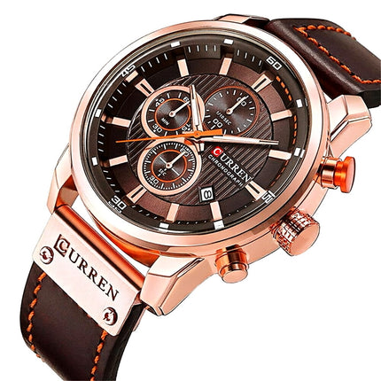 Men's Waterproof Quartz Watch Multifunction Sports Casual Wristwatch
