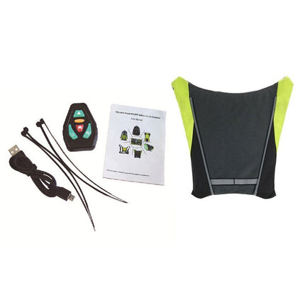 Wireless LED Signal Vest & Backpack with Remote Control for Safety