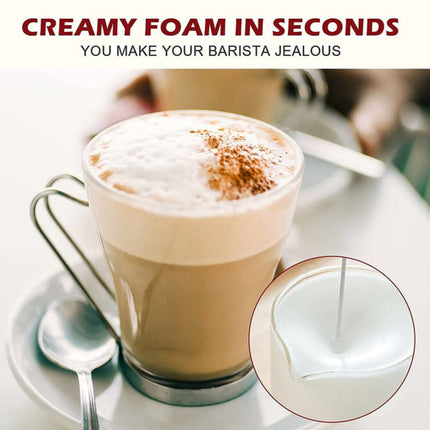 Handheld Electric Coffee Milk Frother Automatic Whisk Mixer with Jug Cup