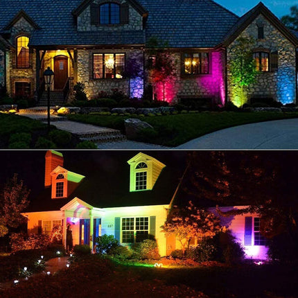 RGB 10 LEDs Solar Garden Lights Outdoor Landscape Yard Lawn Spotlight