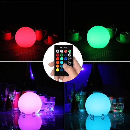 RGB 16 Colors LED Globe Orb Light with Remote - 15CM Kids Mood Night Lamp