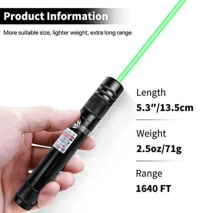 Red Aluminium USB Rechargeable Green Beam Laser Pointer Pen 532nm