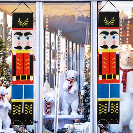 Christmas Nutcracker Soldier Banner Flag 180x30cm Wall Hanging Ornament