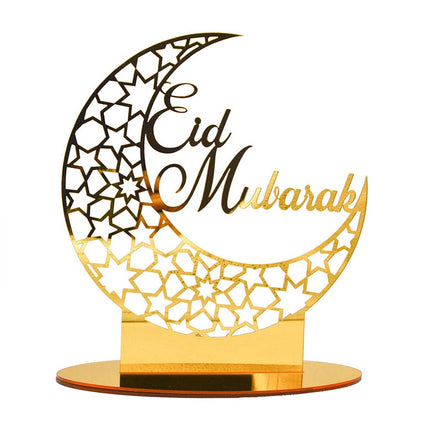 Islamic Eid Mubarak Acrylic Ornament Ramadan Decorations for Muslim Home & Festival Party
