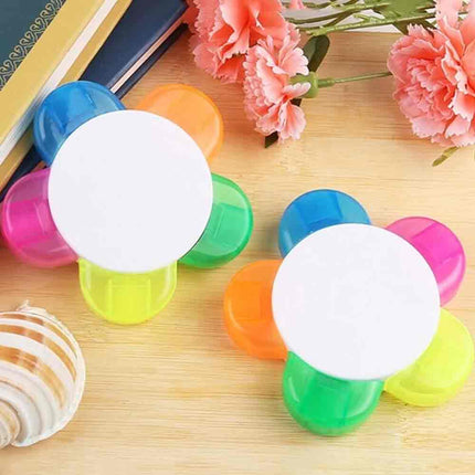 5-in-1 Flower Highlighter Multicolored Novelty Pen for Art & Craft