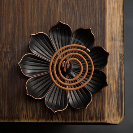 2X Blooming Lotus Incense Holder Ash Catcher for Sticks & Cones