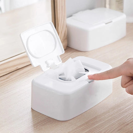 Portable Wet Tissue Box Holder for Home, Wipe & Napkin Storage Dispenser