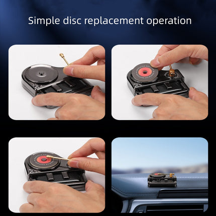 Solar-Powered Rotating Piano Car Air Freshener & Perfume Diffuser - Elegant Car Decor Gift