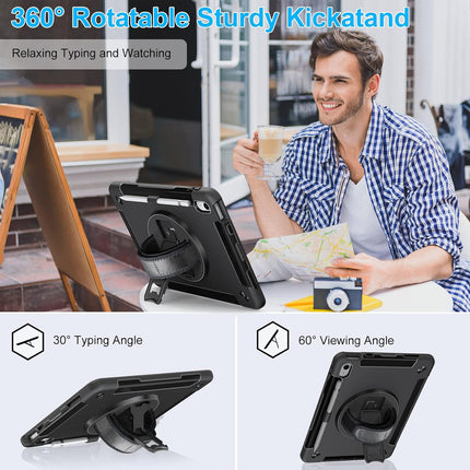Rugged Shockproof Outdoor Case for iPad 11 (A16) with Pencil Slot