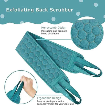 Exfoliating Body Scrubber – Back Scrubber, Bath Glove & Shower Tool