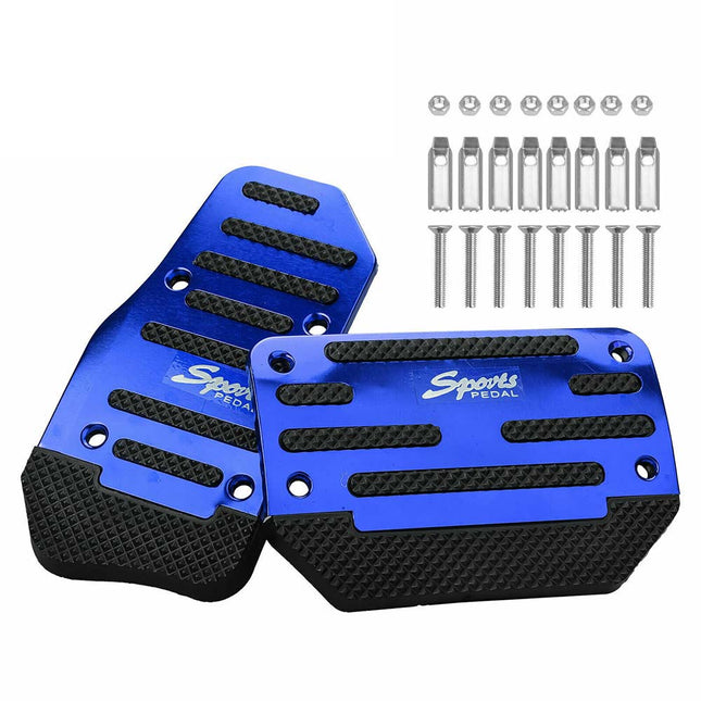 2-Pack Non-Slip Car Pedal Covers for Gas & Brake - Universal Fit, Blue