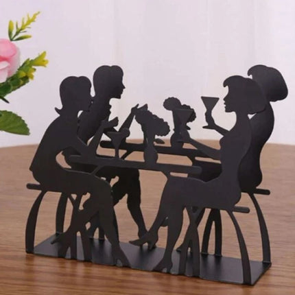 Metal Iron Human Figure Napkin Holder for Kitchen Table Decor