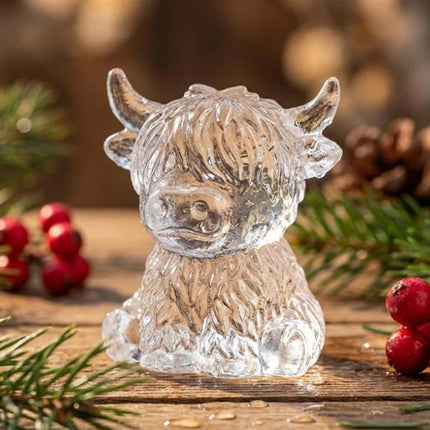 Mini Highland Cow Ice Cube Mold - 3D Cute Cow Silicone Tray for Whiskey, Coffee & Party