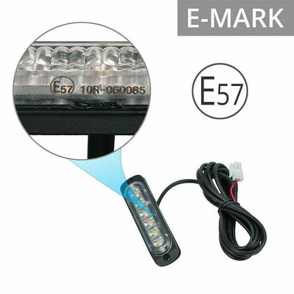 4x6 LED Amber Strobe Light Bar - 12V Flashing Beacon for Vehicle Recovery, Emergency Warning