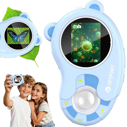 2-in-1 Portable Kids 1000X Microscope & 2" HD Video Camera